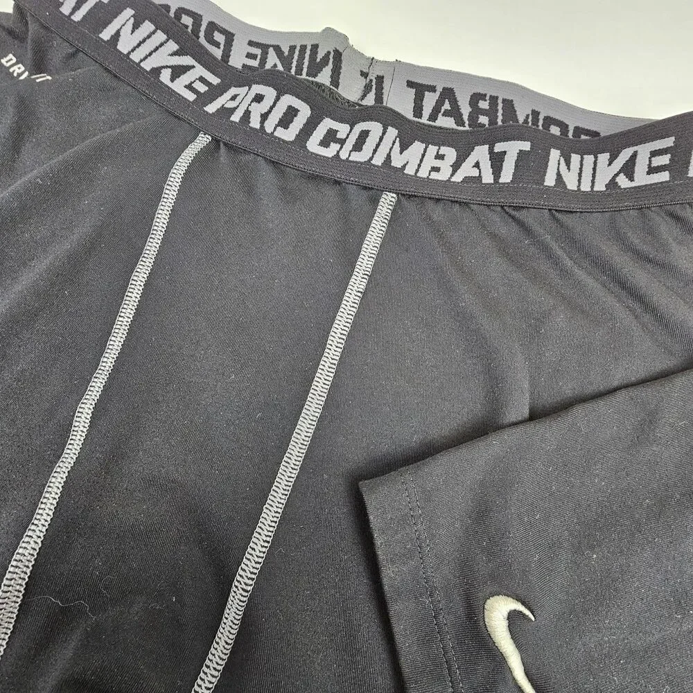 Nike Pro Combat Dri-FIT Mens Large Compression Tights Black Base Layer Pants